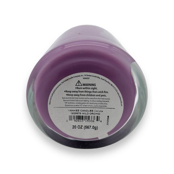 Yankee Candle Wild Orchid 20oz Jar 2-Wick Lilac Purple Floral Scented Aromathera - Picture 2 of 4